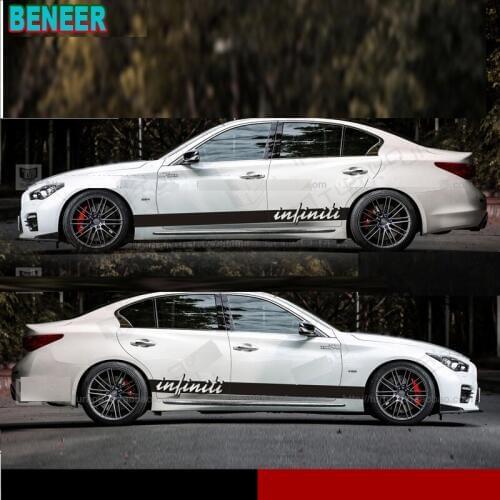 2pcs/lot kk car side body sticker for infiniti Q50 Q50L QX60 QX70