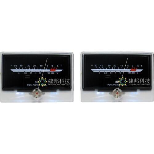2pcs One Pair P-134 Post-amplifier VU Meter Level Meter Audio Volume DB Meter Level Back Light