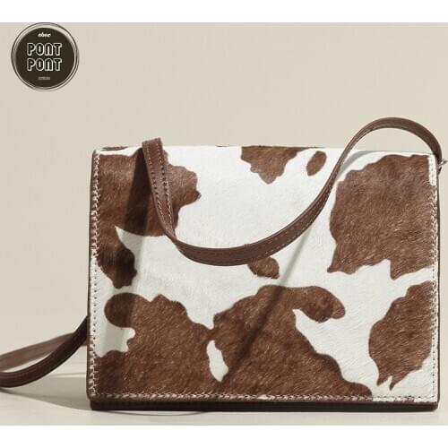 2021 New Designer Horse Hair Genuine Leather Handbag Shoulder Bag Crossbody Bag For Women Flap Cow Ladies sac a main femme bolsa