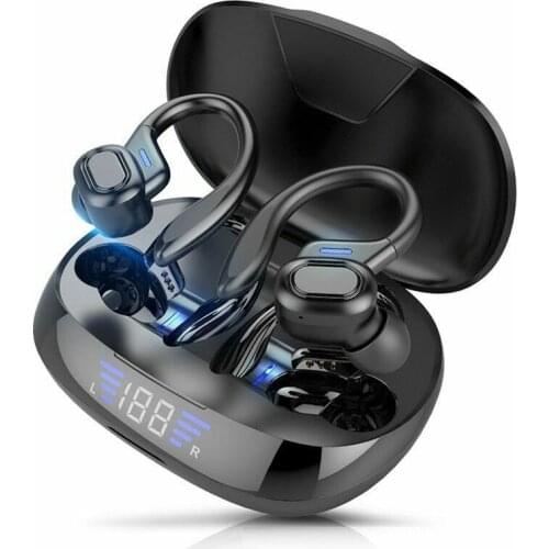 VV2 TWS Wireless Headphones Sport Earbuds Touch Control With Microphones Sport Ear Hook LED Display Music Headset