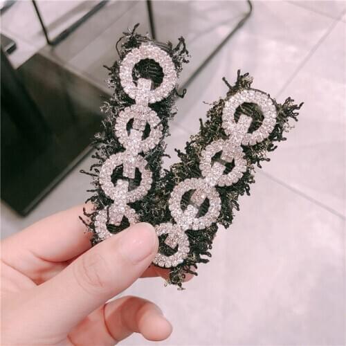 Glittering Rhinestone Pearls Hairpins Headwear for Women Girls fashion Hair Clips Barrette Tools hair Accessories Hair Ornaments