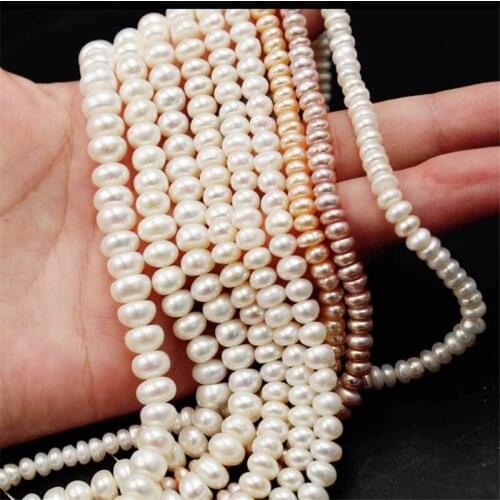 Strand Natural Freshwater Pearl Loose Beads White Pink Purple Stone Bead Pearls For Making Necklace DIY Bracelet Earrings 4-10mm