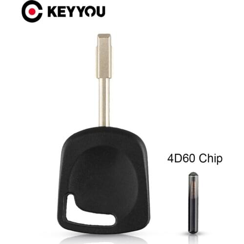 KEYYOU For Ford 4D60 Chip Transponder Car Key Case For Ford Focus Mondeo KA Fiesta Escort Jaguar XJ8 Transit Connect Car Key