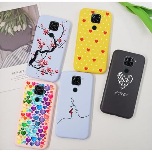 Love Heart Case For Xiaomi Mi 11 Lite Xiomi Mi Note 10 Lite Mi11 Redmi Note 9 10 Pro S Note 9S Case Cover Silicone TPU Pink Capa