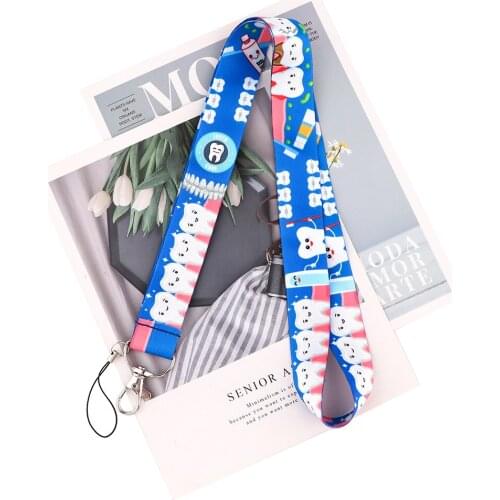 Ransitute R2281 Dental Care Dentist Accessories Lanyard For Keys ID Card Pass Gym Mobile Phone USB Badge Holder DIY Hang Rope