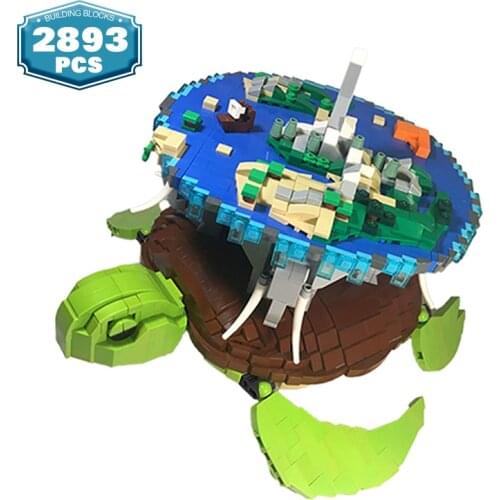 Animal Toys Discworlded Building Blocks Kits Ocean Sea Turtle Bricks Model Figures Constructor Educational Toys Kids Gifts