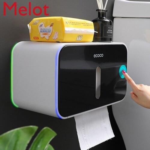 Toilet Tissue Box Punch-Free Bathroom Toilet Toilet Paper Box Paper Roll Holder Tissue Holder