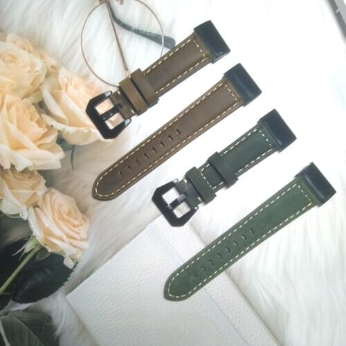 Quick Fit Leather Watchband 22mm for Garmin Fenix 6 /6 Pro/5 / 5 Plus/ Forerunner 945/935/Approach S60/Instinct Watch Band Strap