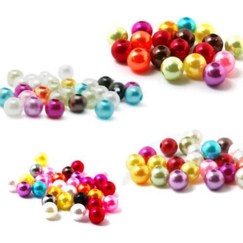 4/6/8/10mm Round Imitation Plastic Beads Pearl Beads For Jewelry Making Necklace Bracelet DIY Jewelry Findings Accessories