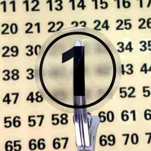 Number 1-200 Round Labels Diamond Painting Transparent PVC Self-adhesive Stickers Waterproof Digital Tags