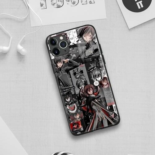 Lelouch Lamperouge Code Geass Anime Soft Silicone Glass Phone Case for IPhone SE 6s 7 8 Plus X Xr Xs 11 12 Mini Pro Max Samsung