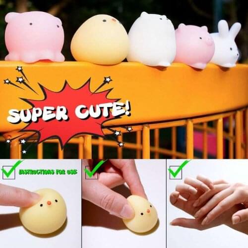 Mini Change Color Squishy Cute Cat Antistress Ball Squeeze Rising Abreact Soft Sticky Stress Relief Toys Funny Gift mochi Toys