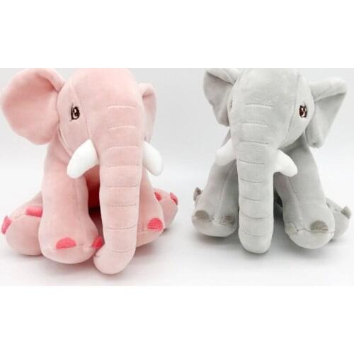 Cartoon Elephant Doll Software Down Cotton Plush Elephant Toy Kids Sleeping Back Cushion Stuffed Pillow Baby Doll Birthday Gift