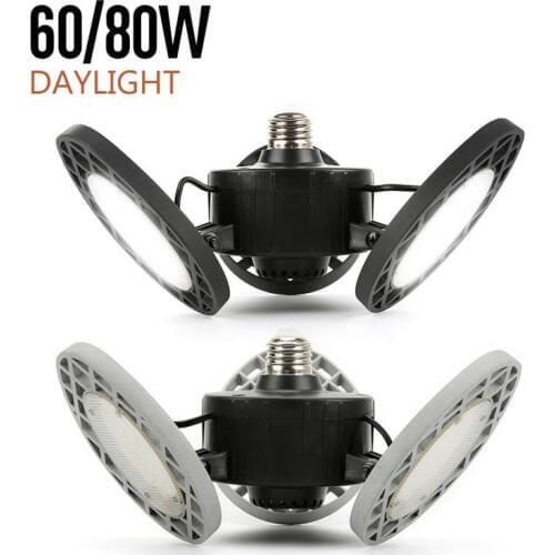 New E26 144 Lights For Garage LED Industrial Lighting PIR Ceiling Motion Sensor LED Deformable Lights LED Used Lamp For Workshop