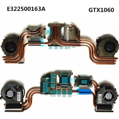 New Laptop/Notebook CPU/GPU Cooling Radiator heatsink&fan for MSI GE72 GE72VR GV72 8RE GTX1060 E322500163A PAAD06015SL-N374 N376