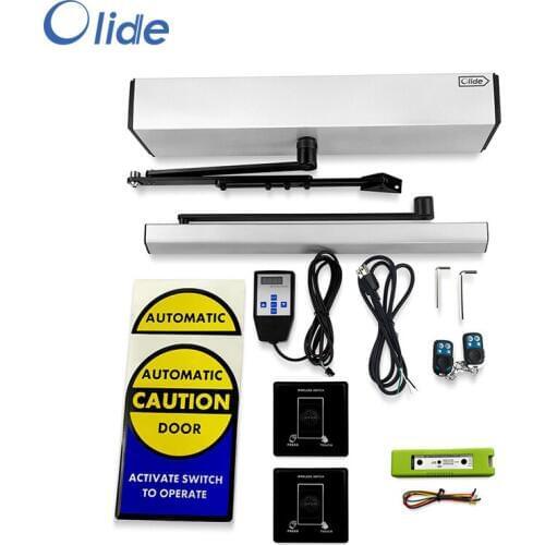 Olide DSW120 Automatic Swing Door Opener with Square Wireless Hand Touch Switch and Receiver