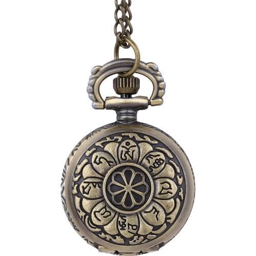 Dropshipping Vintage Bronze Steampunk Pocket Watch Roman Numerals Quartz Necklace Pocket & Fob Watche Hot Selling #10