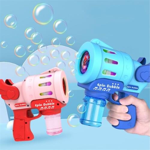 Bubble Machine Automatic Bubble Gun Blowing Cartoon Bubbles Maker No-leak Battery Powered Fun Safe Childrens Outdoor Toy