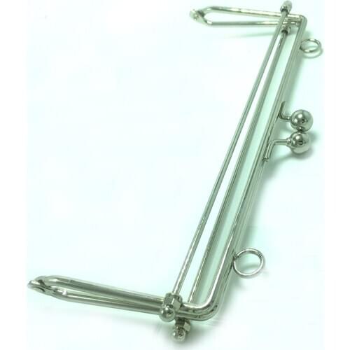 Cute New Purse 20x7.5 cm Rectangle Shape Silver Metal Purse Frame Handle for Bag Sewing Craft Tailor Sewer