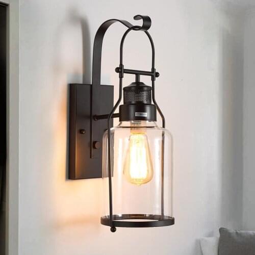 Indoor Wall Light Bedroom Antique Glass Wall Lamp Kitchen Hotel Vintage Industrial Wall Sconce Library Modern Wall Lighting