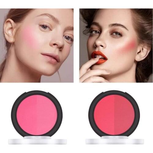 2 Colors/Set Face Make-up Blush Portable Rouge Repairing Blush Palette Enhance Complexion Shadow Lasting Waterproof Blush TSLM1