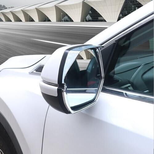 ABS chrome For Honda CRV 2017 2018 Rear Rearview Side glass Mirror trim frame Rain Shield Sun Visor Shade 2pcs