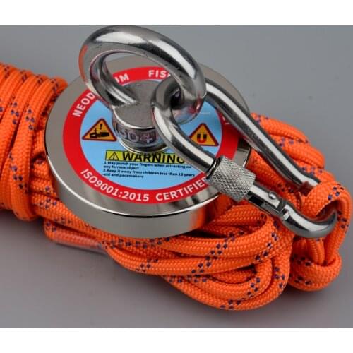 200Kg Lifting Magnet Strong N52 Neodymium Permanent Magnet Design Magnet Fishing Magnet with 20m Rope Option Magnetic Material