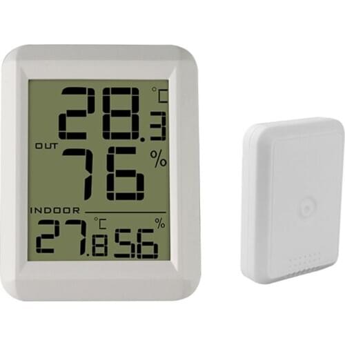 328ft/100m Wireless Digital Thermometer Hygrometer Indoor/Outdoor Humidity Meter Temperature Monitor °C/°F