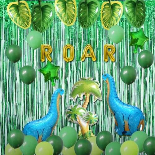 38pcs Dinosaur Theme Birthday Party decor balloons Cartoon figure helium globos Baby boy girl' Gifts Baby shower kids toys
