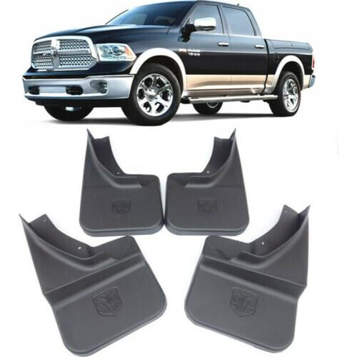 4 Pcs/Set Molded Car Mud Flaps For 2009-2018 Dodge Ram 1500 2500 3500 With Fender Flares Mudguards Splash Guards Accessories