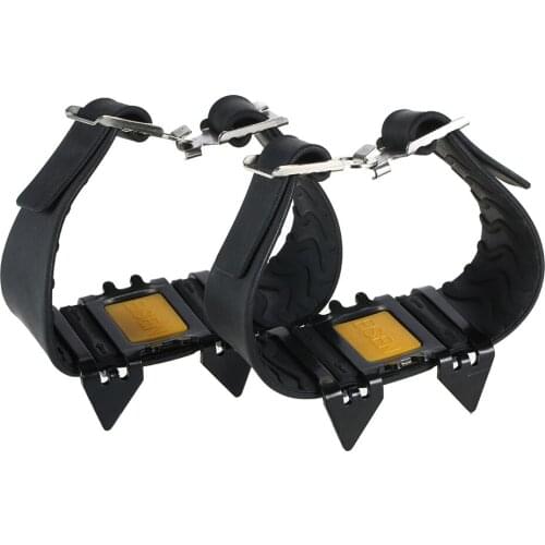 4 Tooth Crampons Winter Anti-Skid Snow Ice Climbing Shoe Spikes Grips Crampons Cleats Overshoes Outdoor Mountain Climbing Hiking