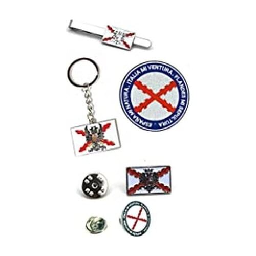 Gemelolandia accessories Aspa of Burgundy cross of St Andres thirds of Flanders Pin keychain patch shirt cufflinks thirds