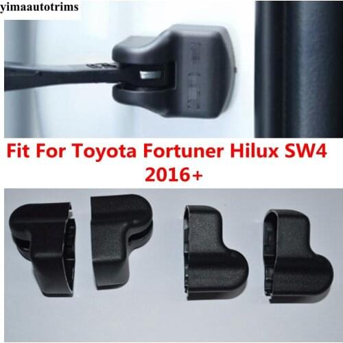Yimaautotrims Auto Accessory Door Stop Rust Waterproof Plastic Protective Cover Kit For Toyota Fortuner Hilux SW4 2016 - 2020