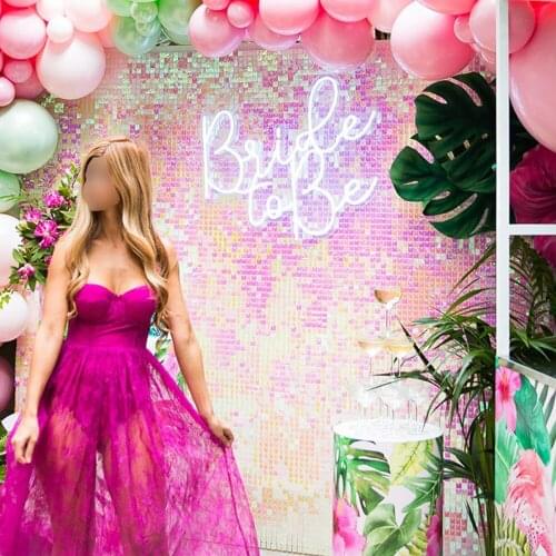 Shimmer Wall Panel Backdrop Sequin Gold Silver Black Blue 4d Purple Decoration Wedding Interlocking Iridescent Pink Gliter Event