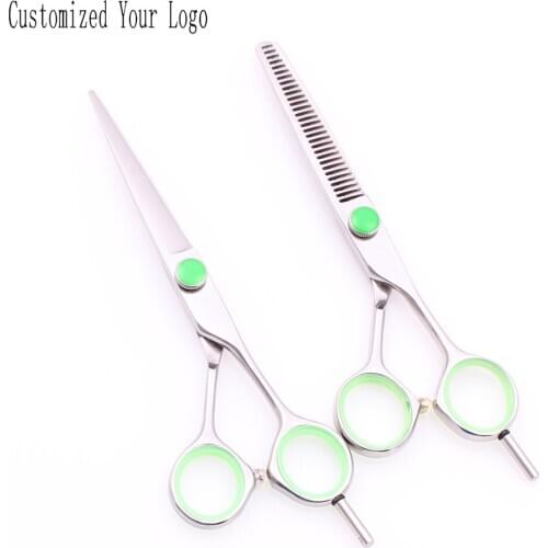 C1121 5'' 5.5'' 6'' 7" 440C Customized Brand Hairdressing Scissors Cutting Shears Thinning Shears Professional Hair Scissors DIY