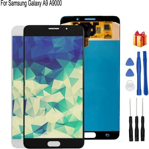 AMOLED For Samsung Galaxy A9 A9000 A900 SM-A9000 Touch Screen Digitizer Replacement Phone Parts For Samsung A9000 LCD Free Tools
