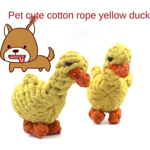 Pet Cotton Rope Toys Hand Woven Duckling Cat Dog Tooth Cleaning Molar Animal ModelingToys Pet Chews Toys Interactive Dog Toys