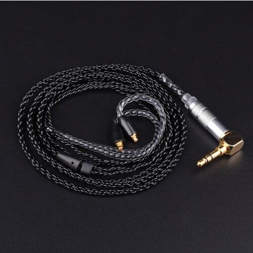 FENGRU DIY 1.2M Single crystal copper 3.5mm Plug MMCX cable Upgrade cable For Shure pin series (535/215 etc.)