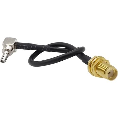 20cm 8inch RG174 RF Pigtail Cable Adapter SMA Female to CRC9 Male Right angle Connector Socket to Plug Adapter Antenna Extendor