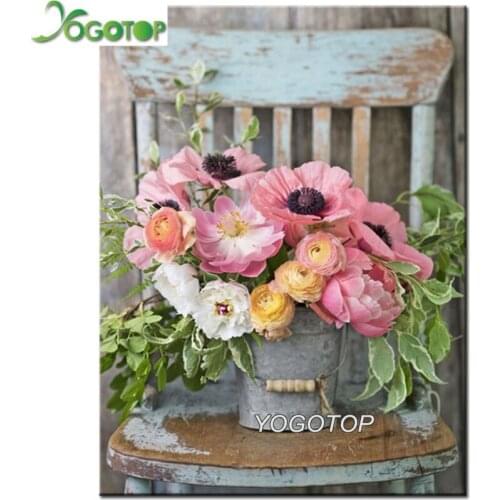 Painting With Diamonds pink Flower Diy Mosaic Cross Stitch Diamond Painting 5d Embroidery Rhinestones Picture Rose peony YY1227