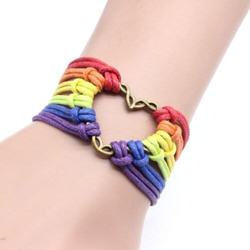 Lgbt Gays Bisexuals Rainbow Pride Colorful Bohemia Bracelets Pansexual Accessories For Women Men Girls Couple Friendship Gifts
