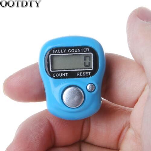 OOTDTY Mini Stitch Marker And Row Finger Counter LCD Electronic Digital Tally Counter For Sewing Knitting Weave Tool Finger