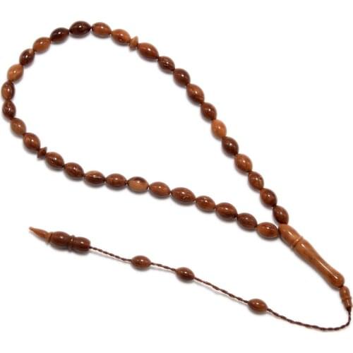 MSL012 High Quality Rosary Beads 33 Prayer Beads Natural Palm Fruit Kuka Tasbih Charm Bracelet 6x9 7x11mm Olive Bead