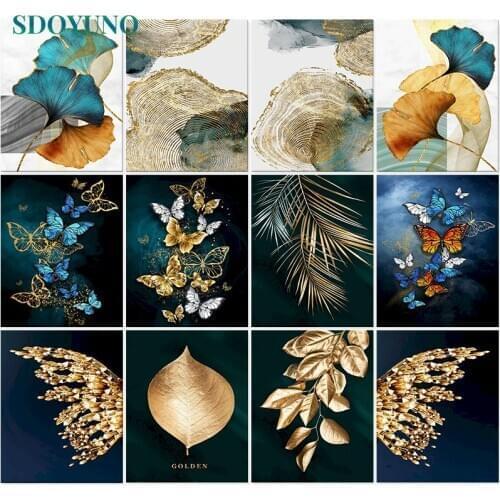 SDOYUNO 40x50cm Paint By Numbers Butterfly DIY Painting By Numbers On Canvas Animals Frameless Digital Hand Painting Home Decor