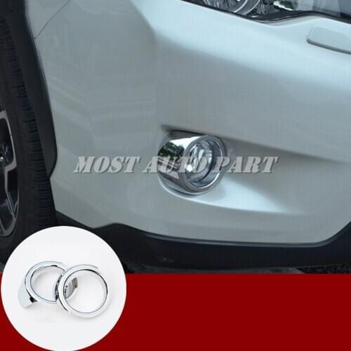 ABS Chrome Front Fog Light Trim Cover 2pcs For Subaru XV Crosstrek 2012-2015 Car accesories interior Car decoration