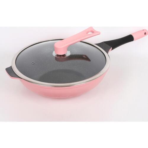 Non-coated smokeless non-stick wok kitchen utensils cast iron pot induction cooker gas stove universal wok 3