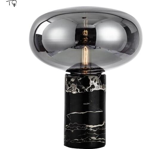 Nordic Claasical Luxury Glass Table Lamps Modern Marble Light Luminaire Led Desk Light Art Decor Salon Living Room Study Bedroom
