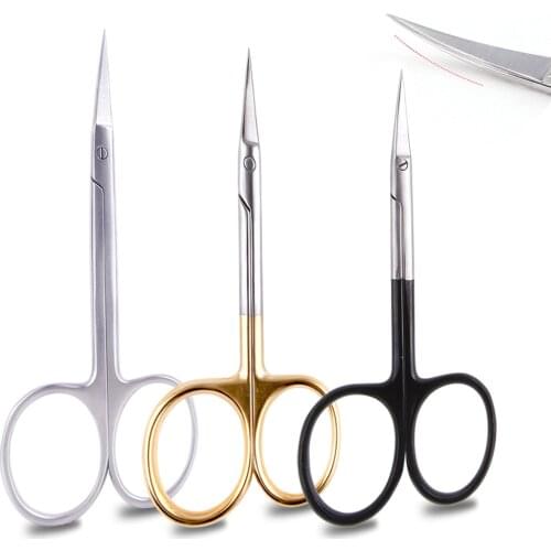 Manicure Scissors Curved Tip Cuticle Clipper Pedicure Scissors Stainless Steel Nail Clipper Cuticle Cut Nail Dead Skin Remover