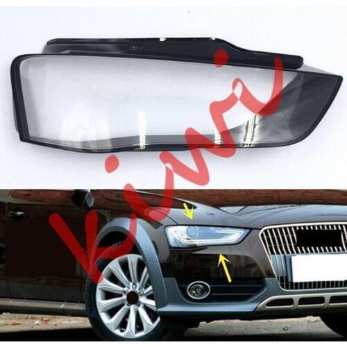 Fit For Audi A4 B9 2013 2014 2015 High quality Right Side Clear Headlight Cover + Glue Replace 1pcs