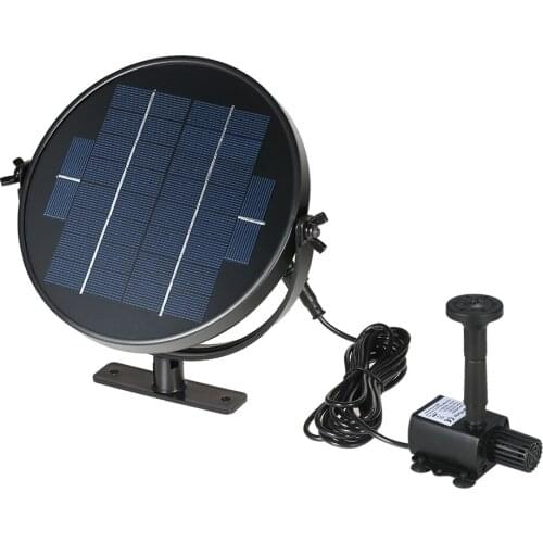 2/3W 9V Mini Submersible Water Pump 190L/H Solar Fountain Pump Brushless Solar Garden Fountain for Bird Bath Pond Decoration